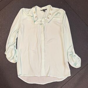 Zac & Rachel Mint Button-Up Blouse